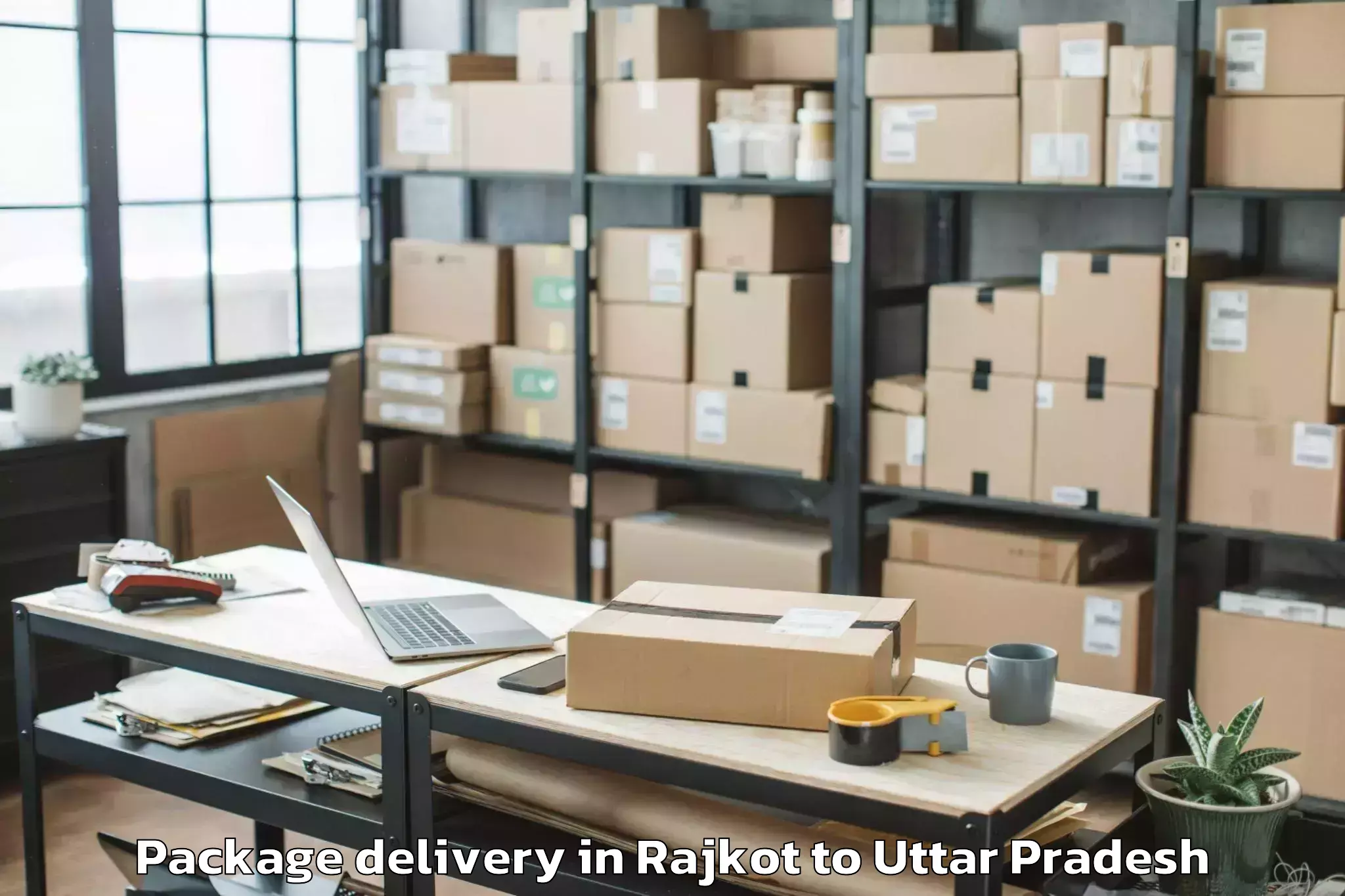 Rajkot to Kannauj Package Delivery